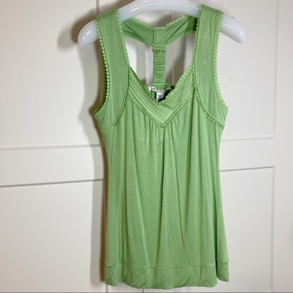 American Rag CIE Sweetheart Tank Racerback Green Tea Sleeveless NEW